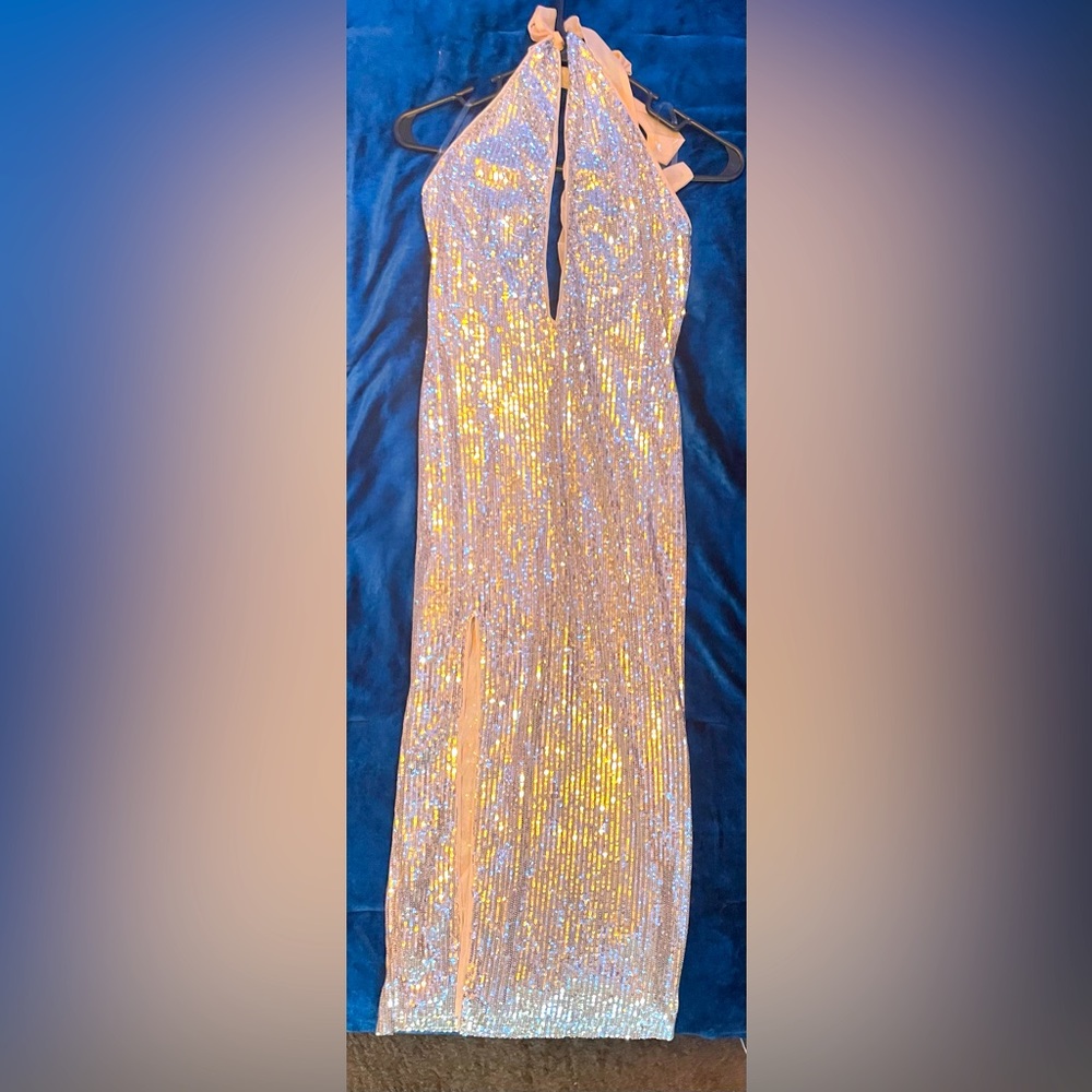 Silver Sequin Dress
